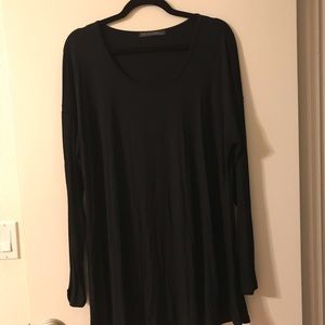 1X Chris & Carol Plus, Long Black Shirt NWOT